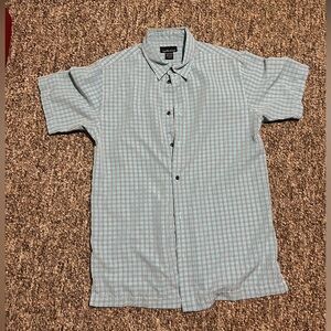 Blue button down shirt kids xl